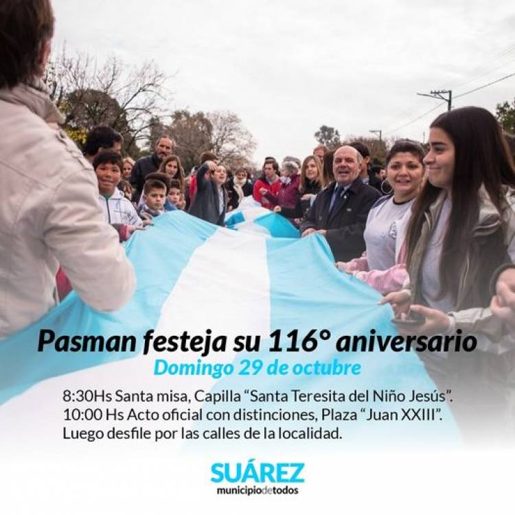 Pasman festeja su 116º aniversario