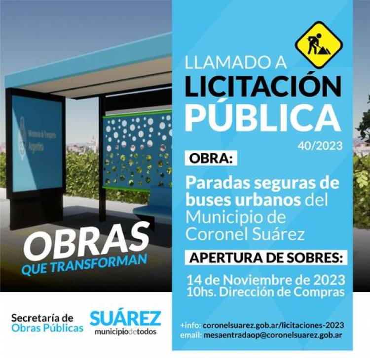Programa Paradas Seguras de Buses Urbanos del Municipio de Coronel Suárez
