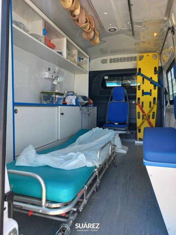 Moccero envió una ambulancia de alta complejidad al Hospital Lucero del Alba de Huanguelén