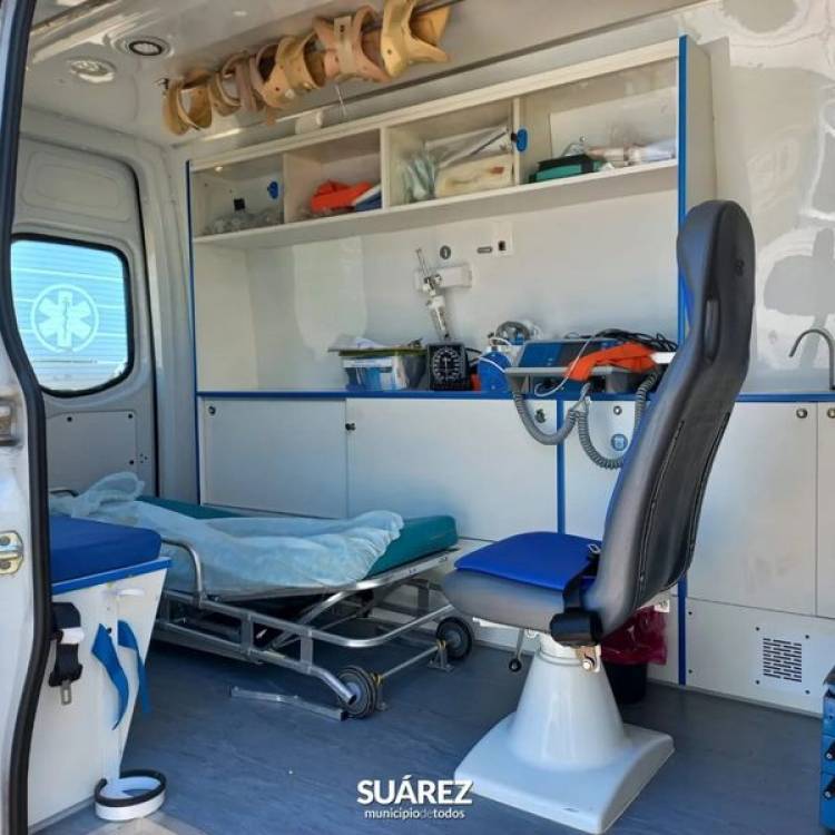 Moccero envió una ambulancia de alta complejidad al Hospital Lucero del Alba de Huanguelén