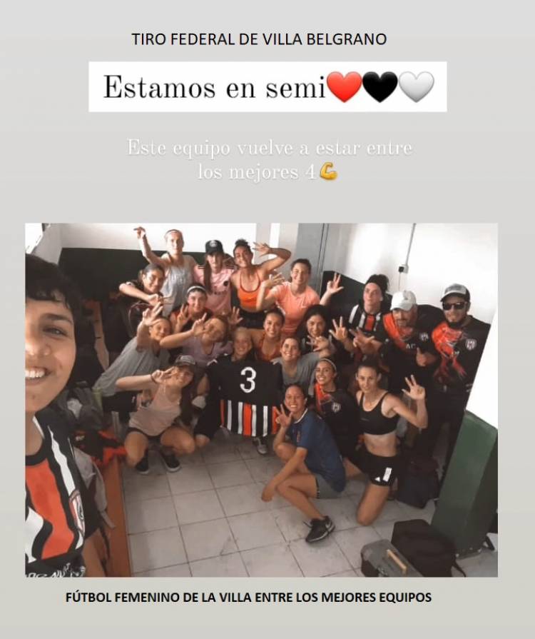 Fútbol Femenino 4tos de final: Tiro Federal CS es el único clasificado de nuestra ciudad a las semifinales.