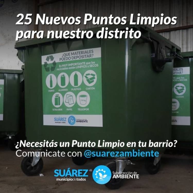 Sumamos 25 nuevos Puntos Limpios para el distrito de Coronel Suárez