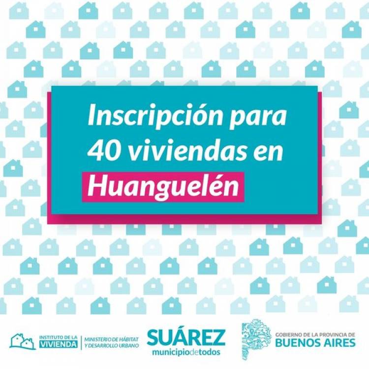 Continuamos con la inscripción para el sorteo de 40 viviendas gestionadas por el Intendente Moccero ante el Gobernador Kicillof