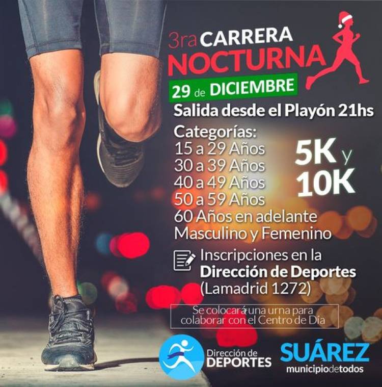 Se viene la 3ra. carrera nocturna 5 km y 10 km