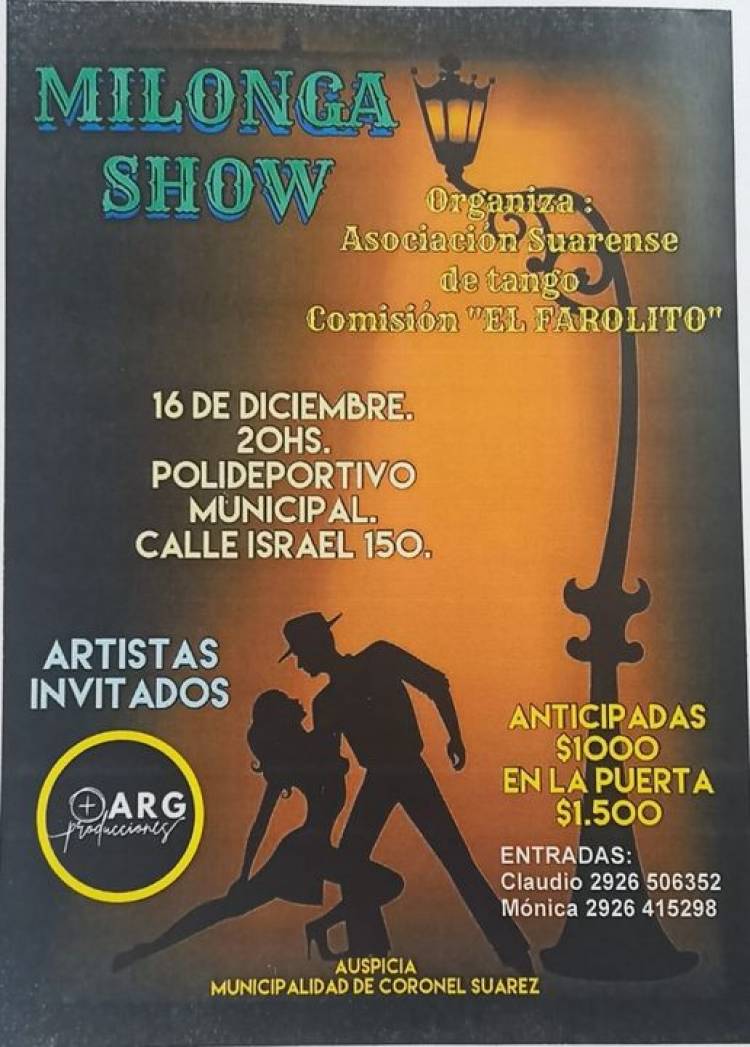Noche de Tango en el Polideportivo Municipal