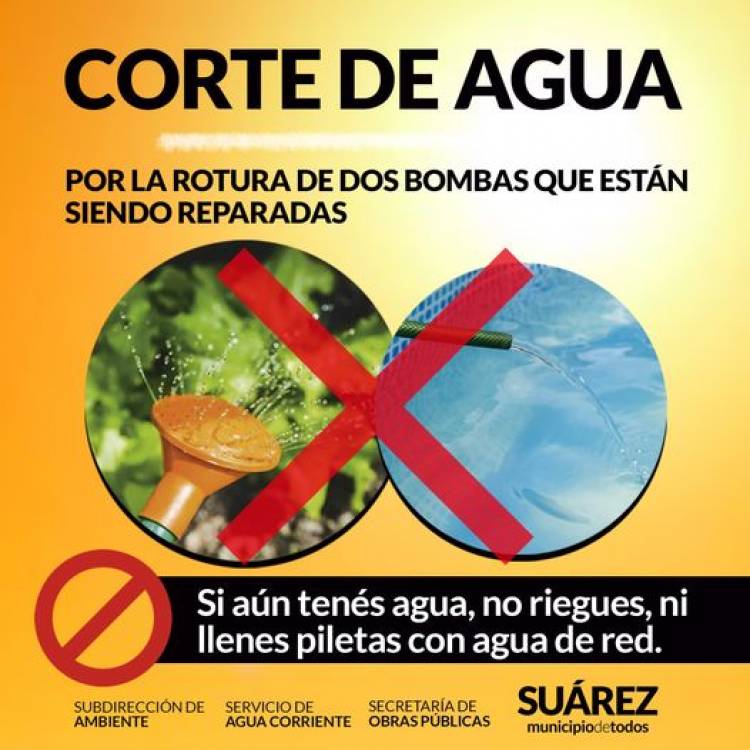 CORTE DE AGUA POR ROTURA DE BOMBA 4 Y 7