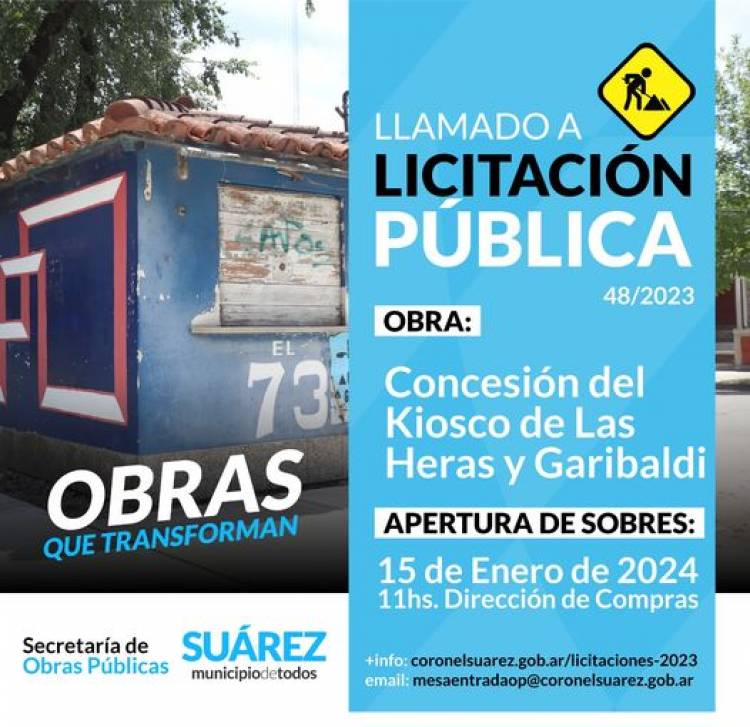Licitacion Publica Obra: “Concesión del Kiosco Las Heras y Garibaldi”