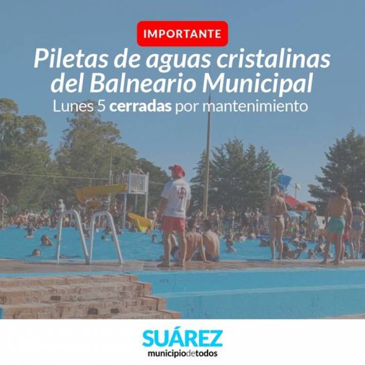 Balneario “Samuel Davies”: mantenimiento en las piletas de aguas cristalinas