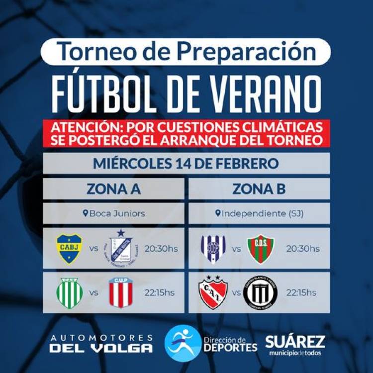 ATENCIÓN Torneo preparacion