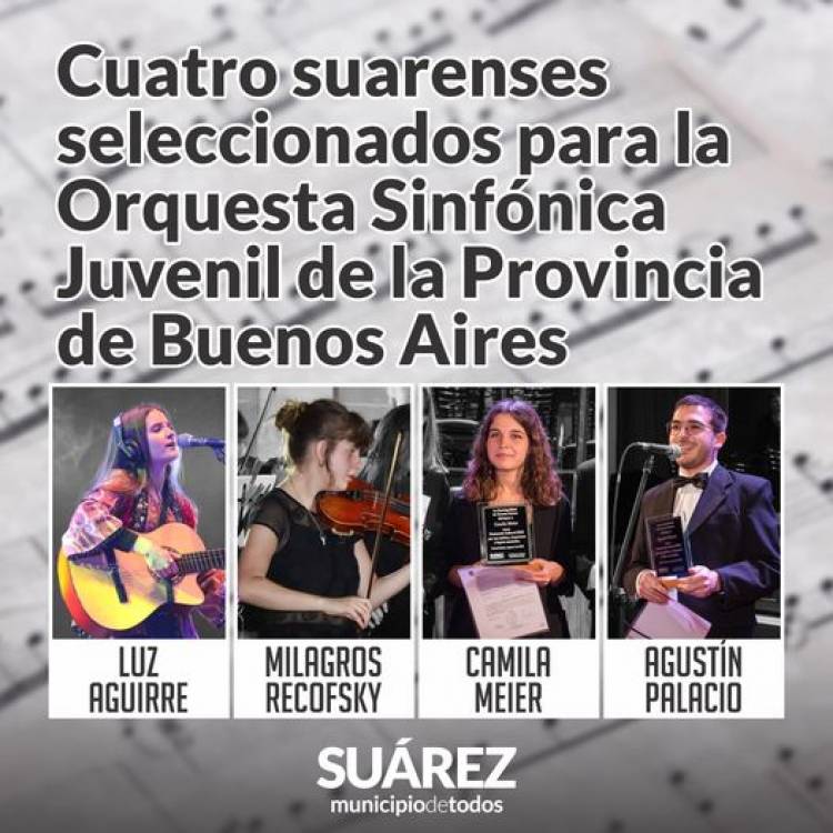 Otra suarense es parte de la Orquesta Provincial Juvenil