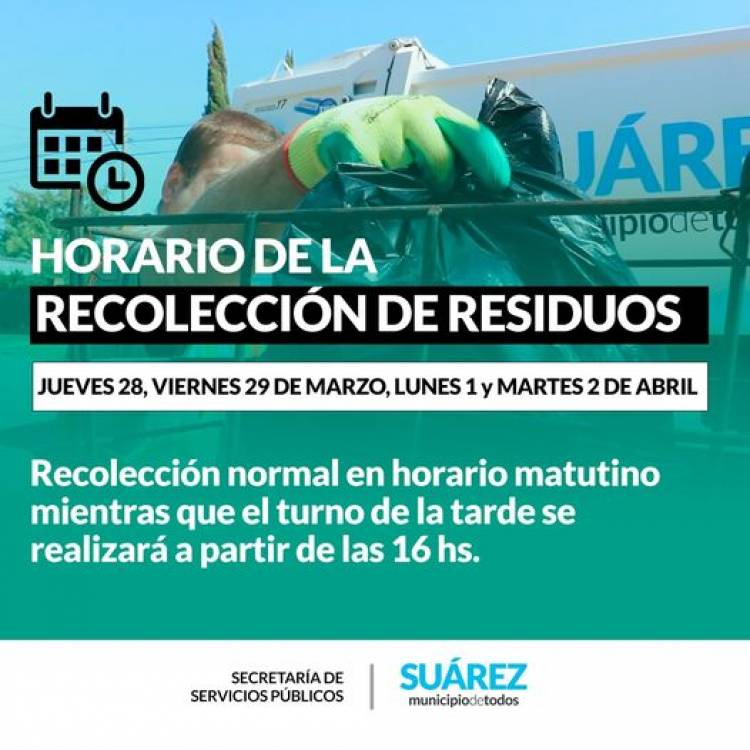 Horario de Recolección de Residuos 