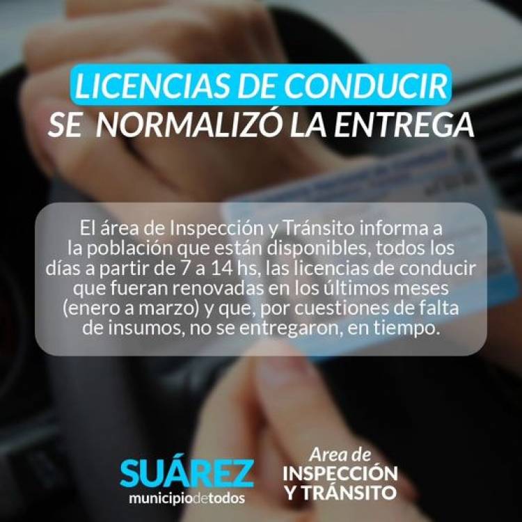 LICENCIAS DE CONDUCIR: Se normalizó la entrega