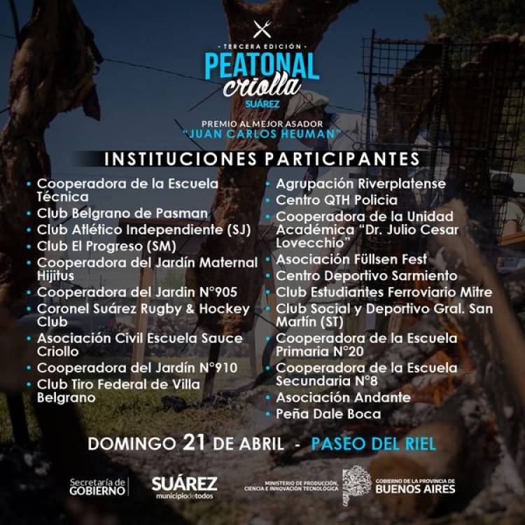 El premio al mejor asador llevará el nombre del querido Juan Carlos Heuman