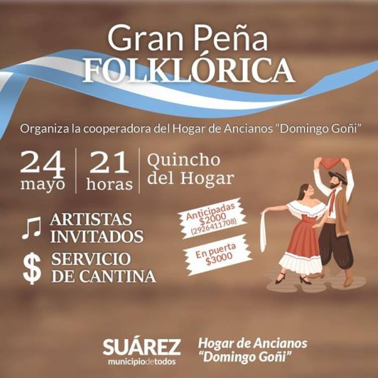 Gran Peña Folklórica en el quincho de Hogar de Ancianos