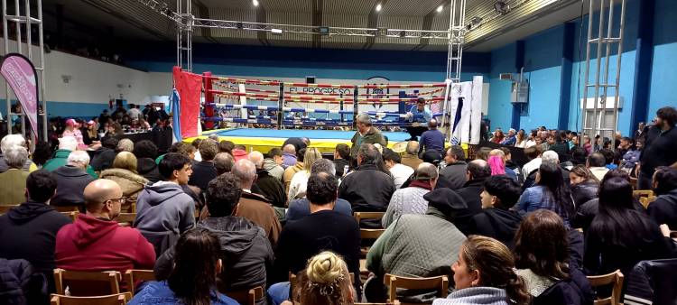Exitoso festival de boxeo en club El Progreso de pueblo Santa María