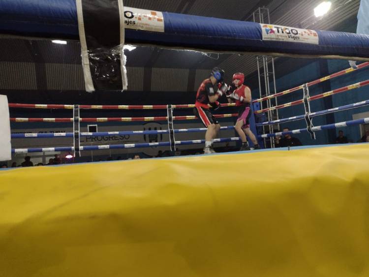 Exitoso festival de boxeo en club El Progreso de pueblo Santa María