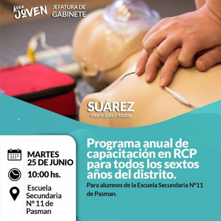 Alumnos de Pasman se capacitarán en RCP