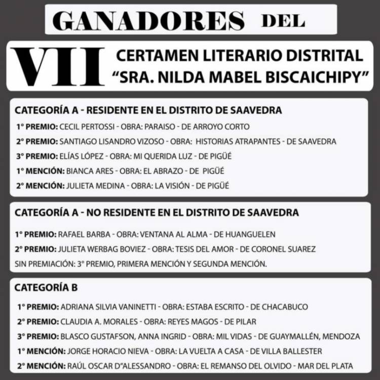 VIII edición, Certamen Literario Saavedra: ¡Con premios de hasta 250 mil pesos!