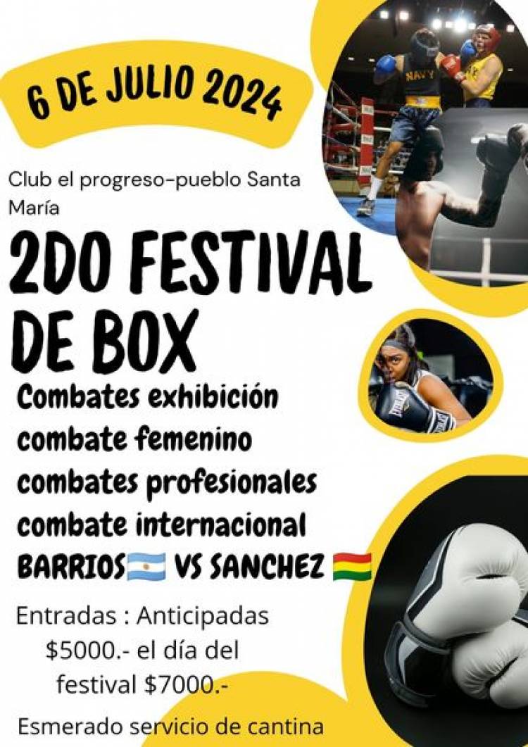 Conferencia de prensa de la organización del 2do Festival de Box en Santa María
