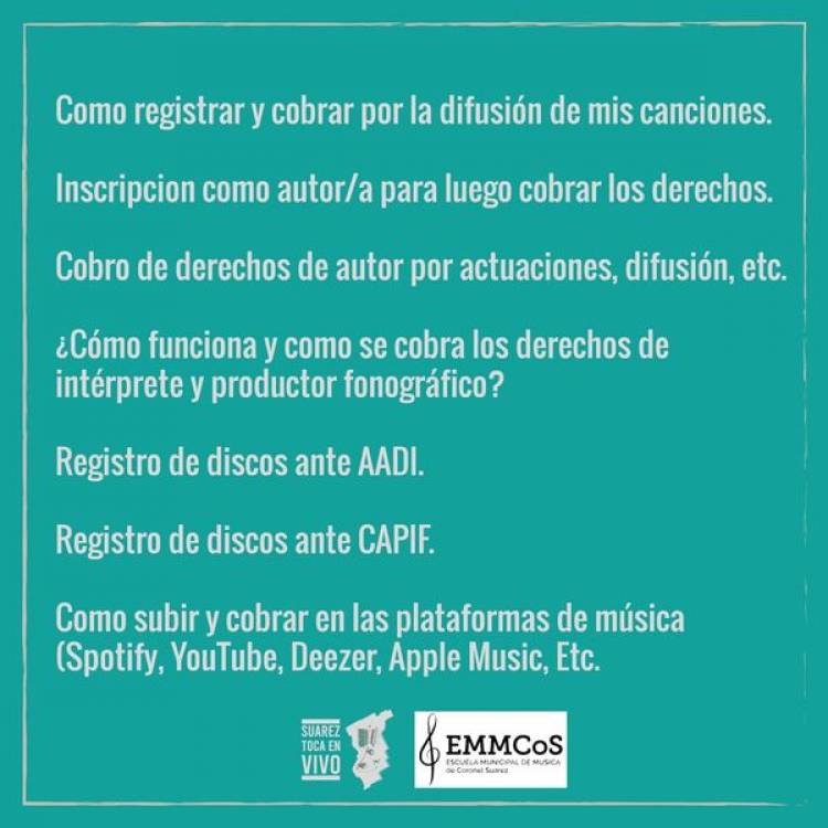 Charla sobre "Derechos Intelectuales en la música"