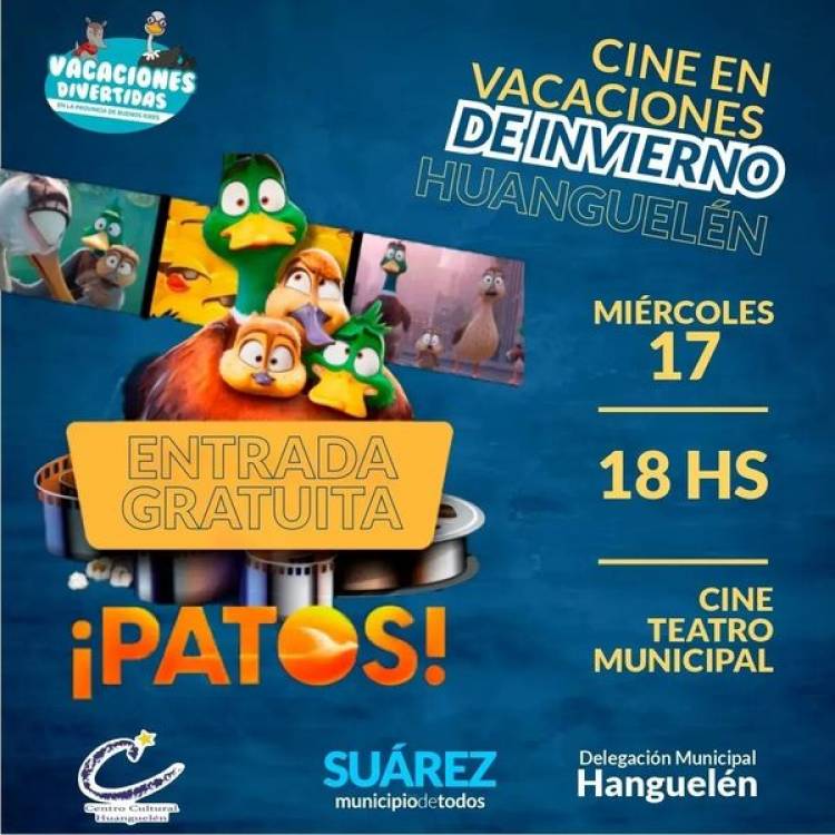 Llego el cine movil a Huanguelen y Curamalal con el programa "Vacaciones Divertidas"