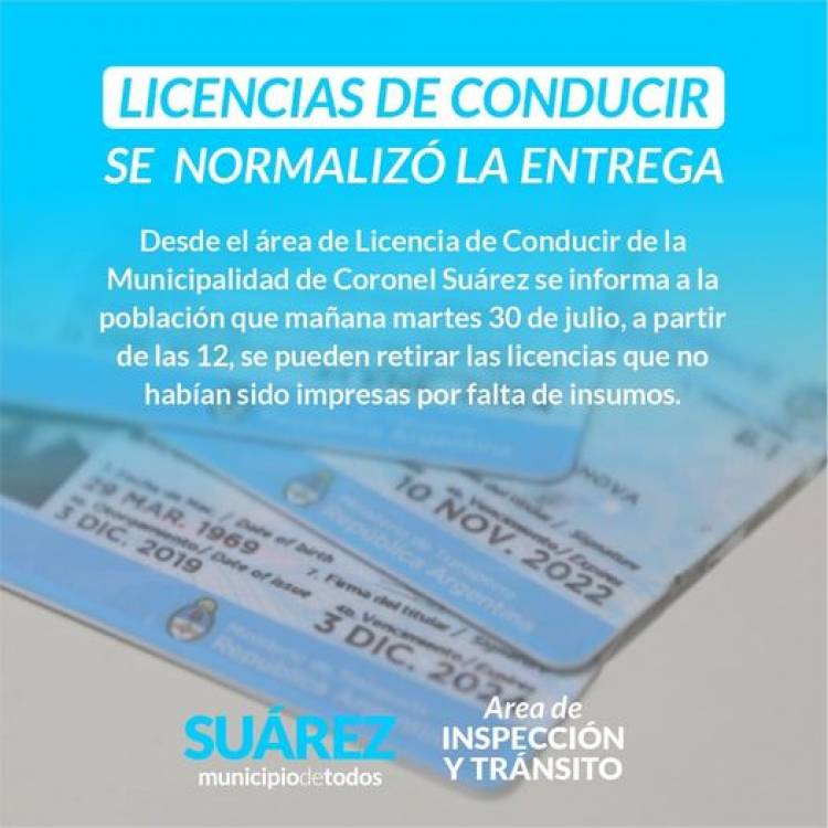 Se normalizo la entrega de Licencias de Conducir
