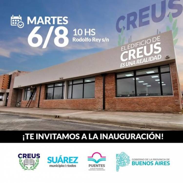 Inauguramos la 1° etapa del Centro Regional Educativo Universitario Suarense