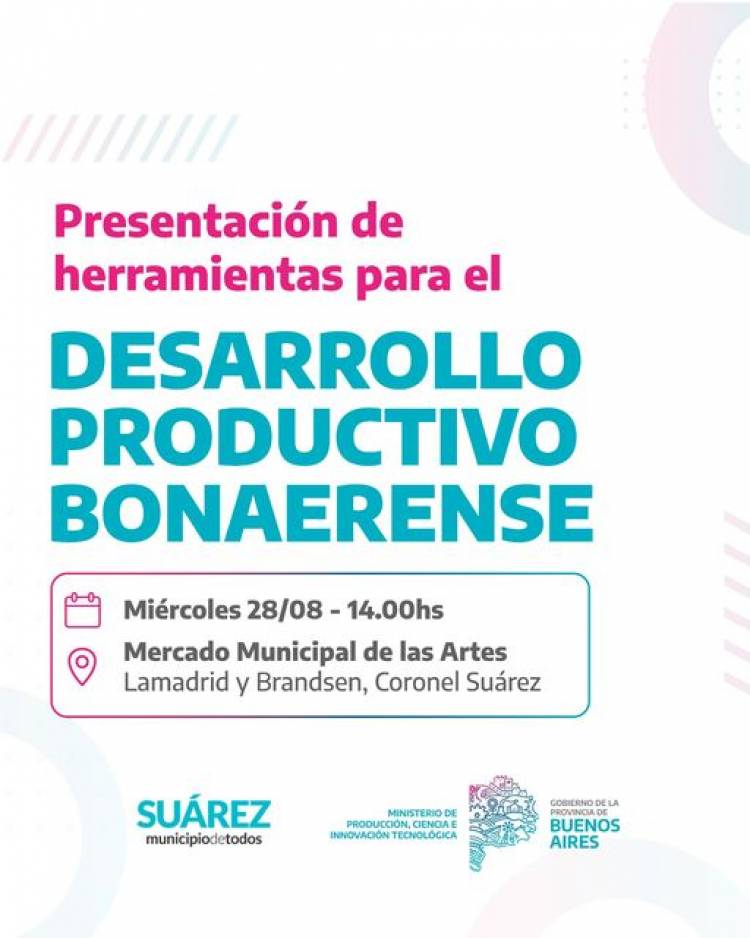 Invitacion a la presentación de Herramientas para el Desarrollo Productivo bonaerense
