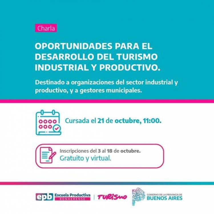 Charla: oportunidades para el Desarrollo del Turismo industrial y productivo