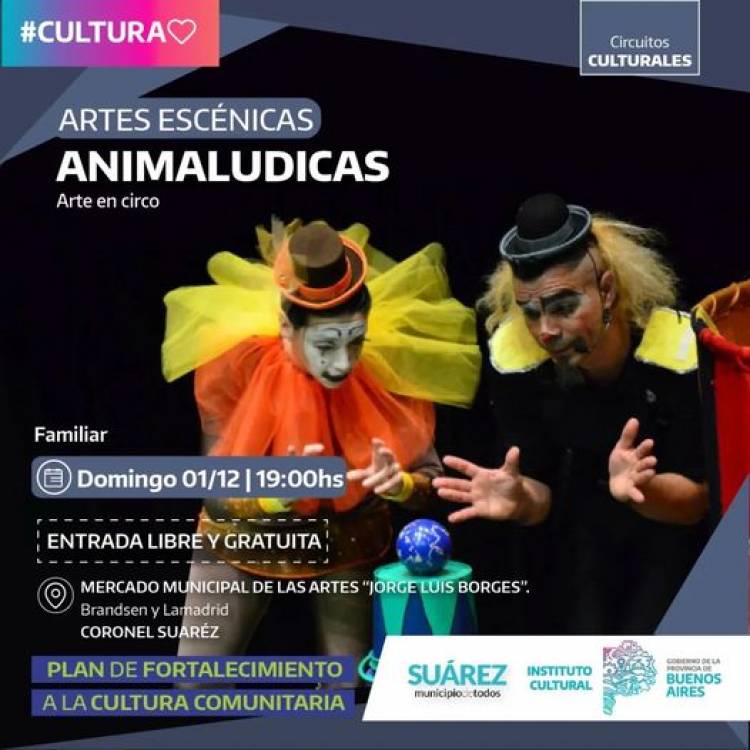 Un nuevo espectáculo infantil llega a Coronel Suárez: “Animalúdicas”