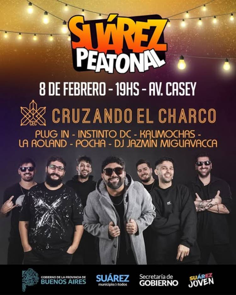 Vuelve la banda Cruzando el Charco, para explotar el verano en una nueva edición de "Suarez Peatonal"