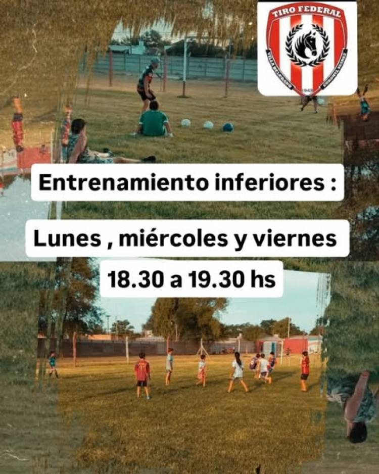 Tiro Federal: en futbol se dió comienzo a los entrenamientos de inferiores