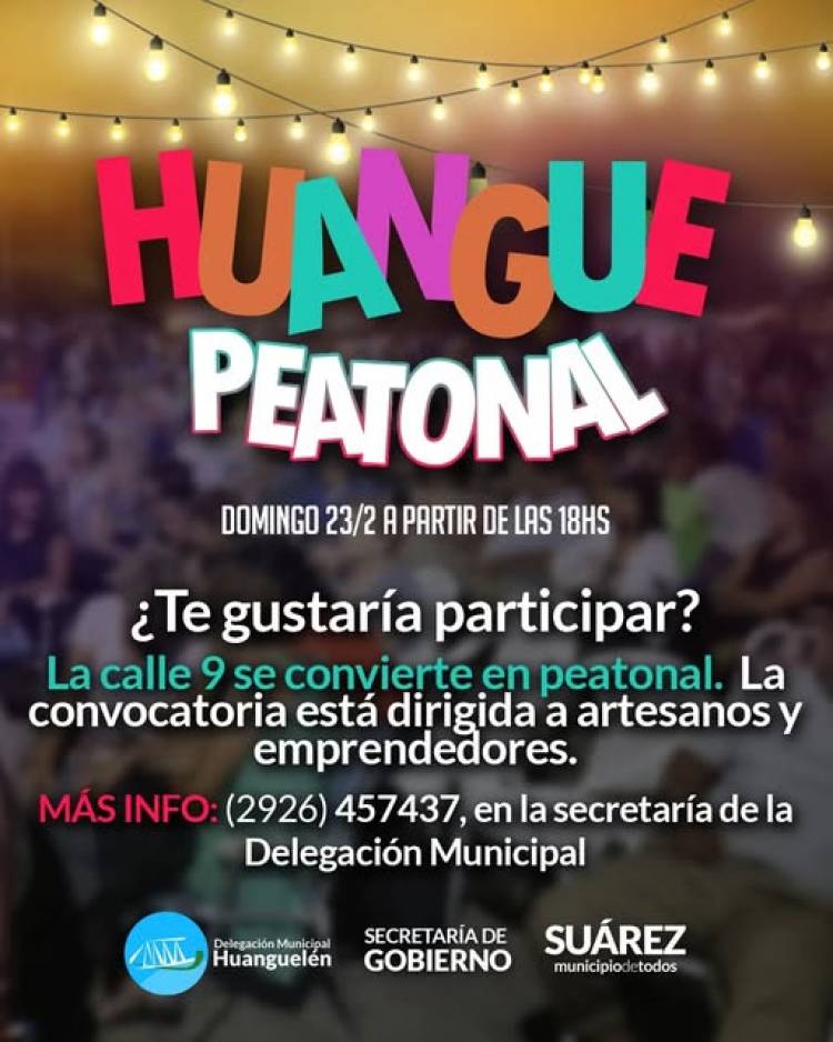 Llega HuanguePeatonal a mover el verano 2025
