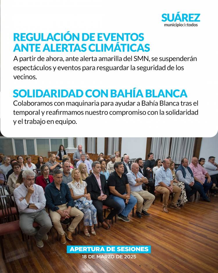 Moccero inauguró las sesiones y llamó a la unidad para enfrentar los desafíos del distrito