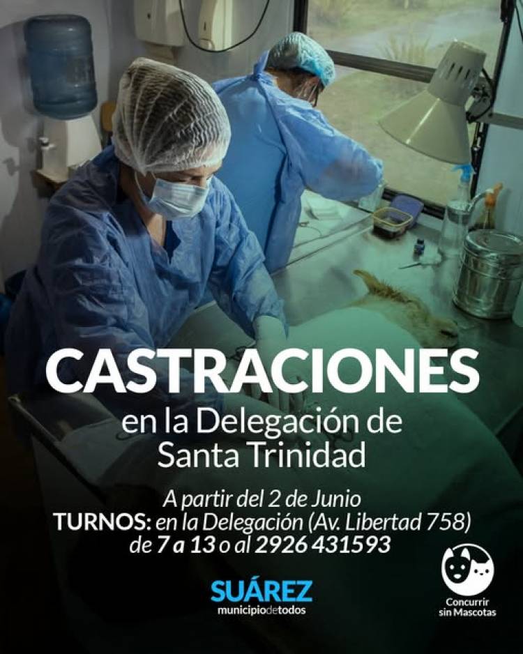 El Castramóvil atenderá en Pueblo Santa Trinidad