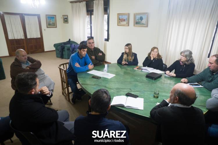 Moccero se reunió con la Junta Comunitaria de Huanguelén y repasaron acciones realidazadas en la localidad