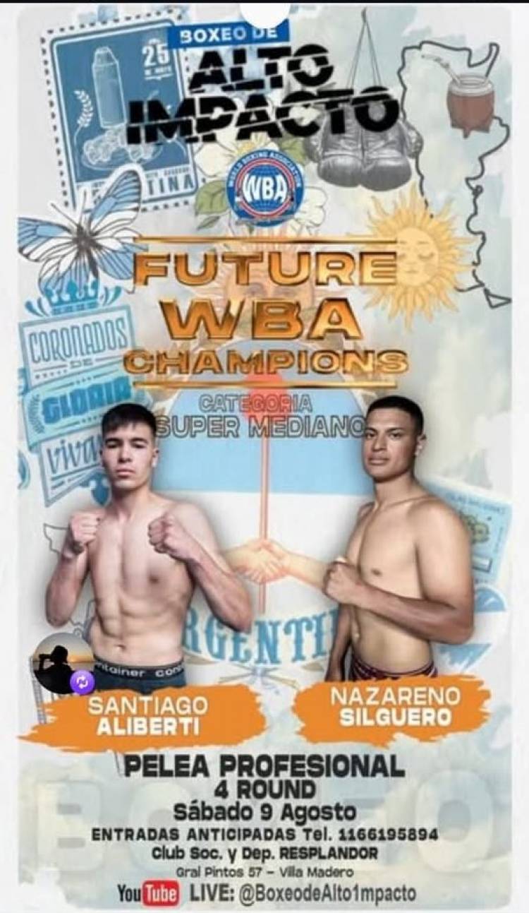 Este Sábado 9 de Agosto, Santiago "Paisa" Aliberti combatira en boxeo profesional