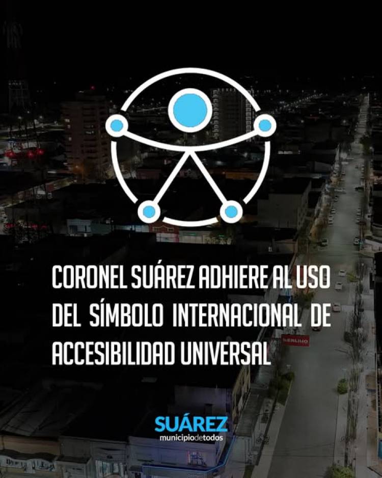 Coronel Suárez adhiere al uso del Símbolo Internacional de Accesibilidad Universal