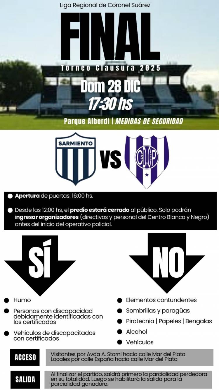 Club Sarmiento vs El Progreso juegan la final del Torneo Clausura