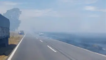 Choque, incendio y corte de tránsito en la ruta nacional 3