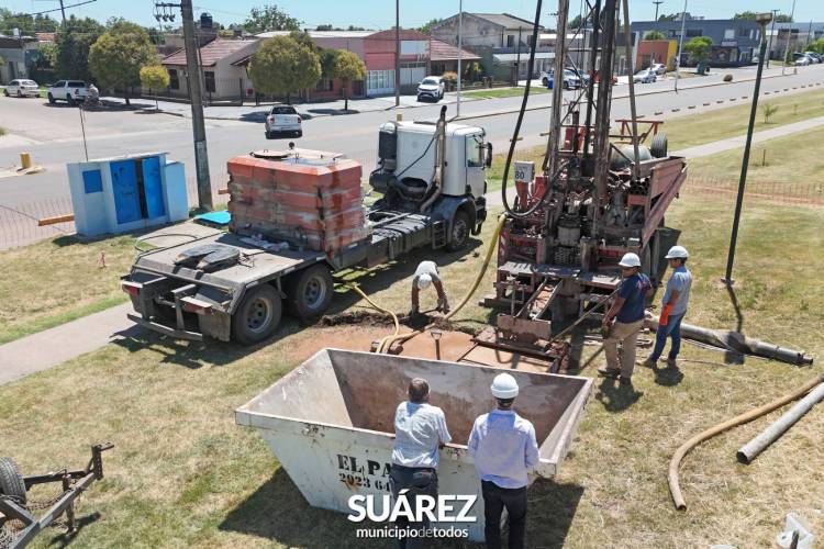 Comenzó la obra del nuevo pozo de agua sobre avenida Casey