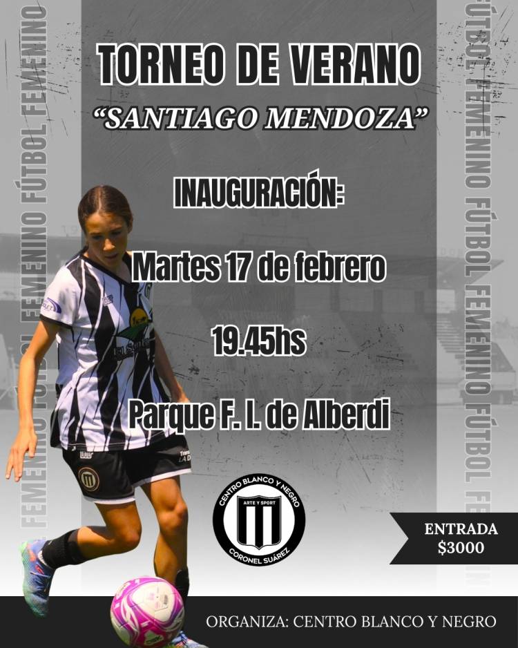 El Centro Blanco y Negro organiza el Torneo Preparación “Santiago Mendoza”