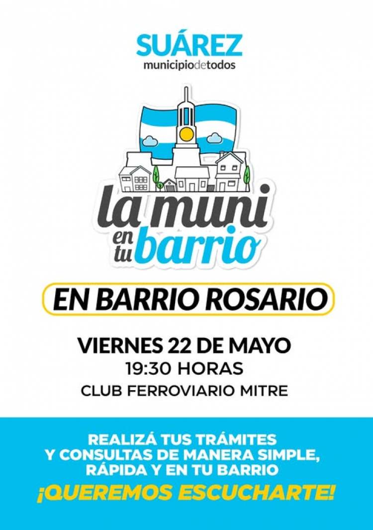 ¡"La Muni en tu Barrio" llega a Barrio Rosario!