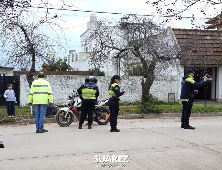 Huanguelén: operativo de tránsito y prevención con secuestro de motos y controles vehiculares