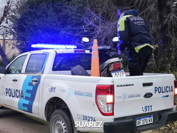 Huanguelén: operativo de tránsito y prevención con secuestro de motos y controles vehiculares