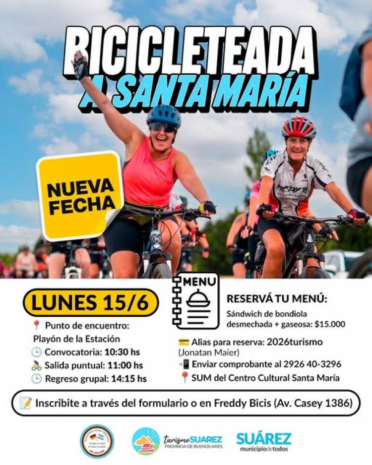 ¡Se viene la Bicicleteada a Santa María!