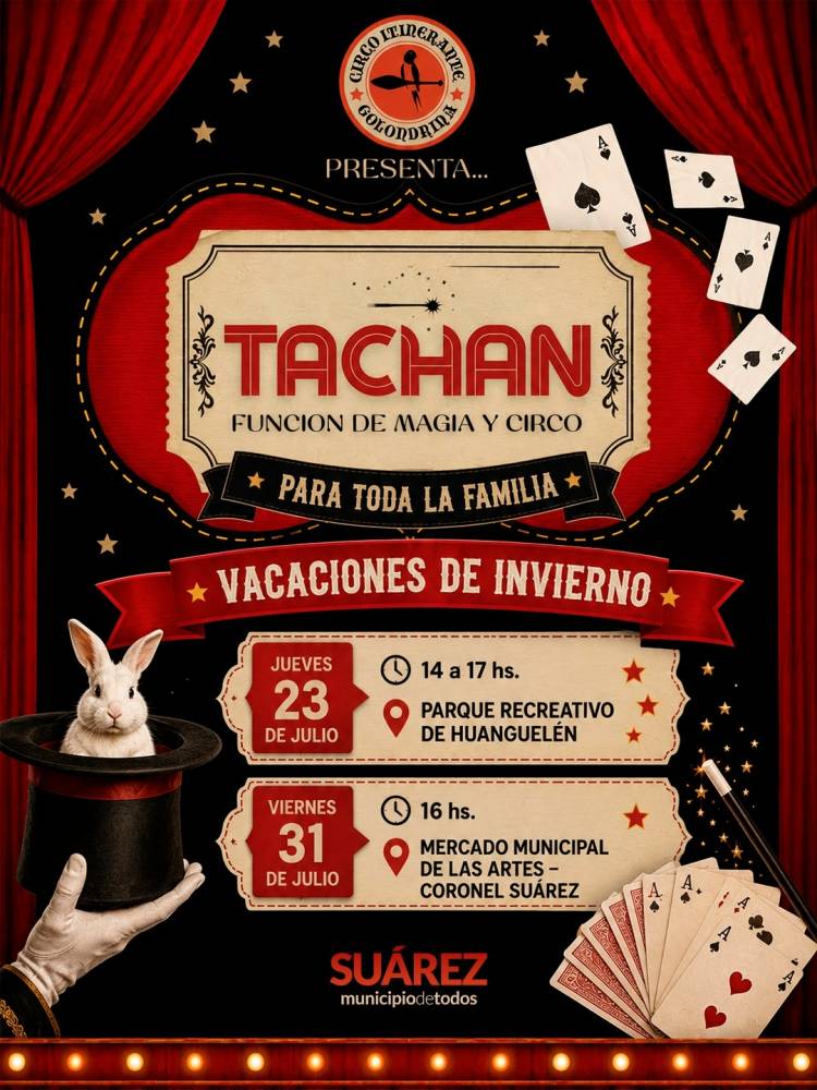 Preparate porque la magia llega para hacer inolvidables las vacaciones de invierno en Suárez y Huanguelén