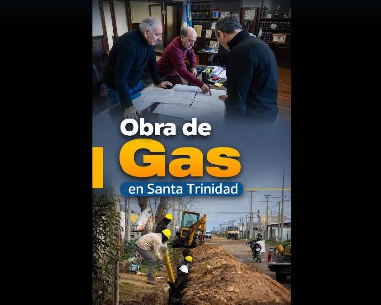 ¡Más de 300 familias se sumarán a la red de gas en Santa Trinidad!