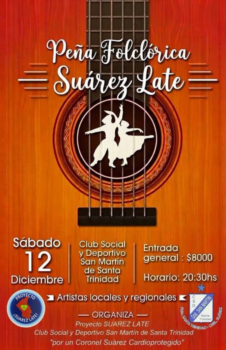 Gran Peña Folclorica el 12 de Diciembre en San Martin de Santa Trinidad