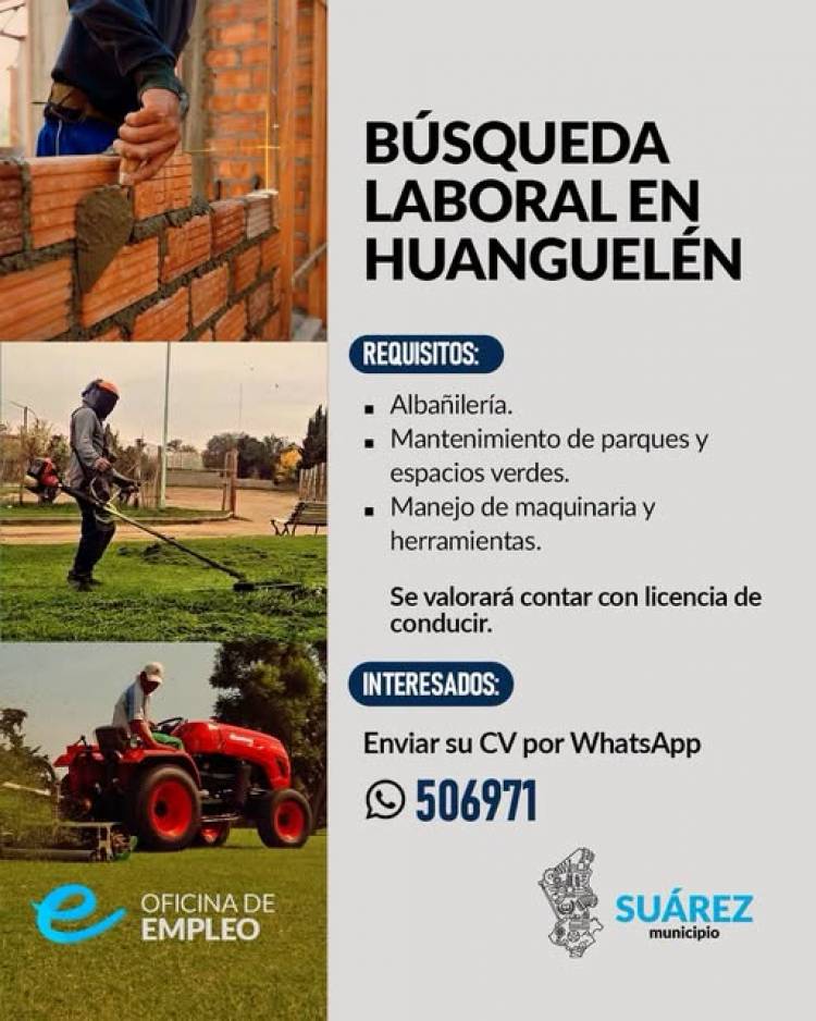 BÚSQUEDA LABORAL EN HUANGUELÉN